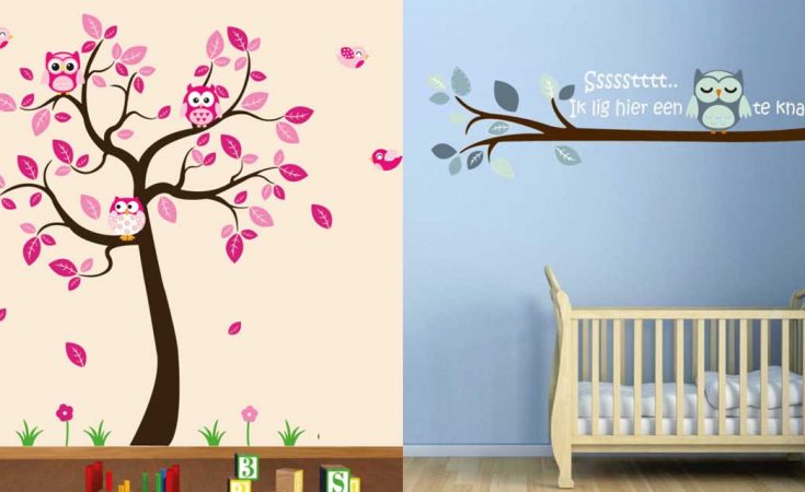 ongebruikt hoog Voorstel Tips voor wanddecoratie in de babykamer: Een muursticker boom!