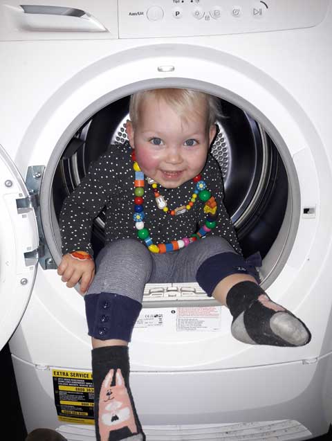 yinthe in de wasmachine